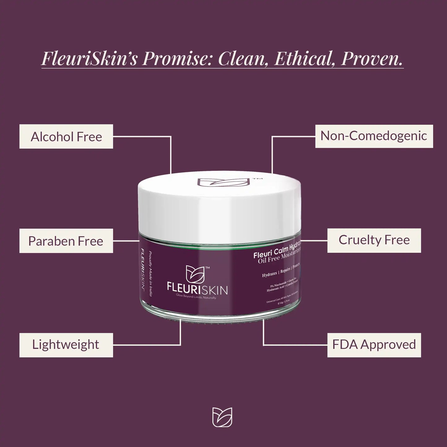 Fleuri Calm Hydrate Oil Free Moisturizer