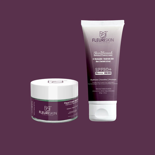 FleuriSkin Nourish & Guard Pair – Moisturizer & Sunscreen Combo